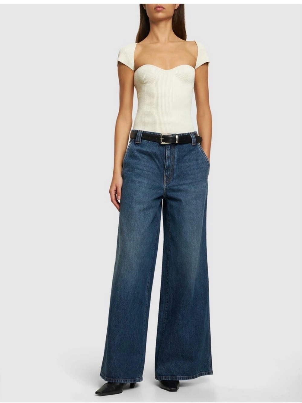 KHAITE - Jacob Low Rise Wide Jeans